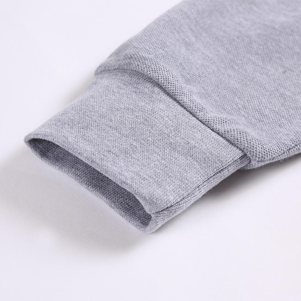 Autumn Winter Men's Long Sleeved Lapel Polo Shirt, Pure Cotton Top, Skin Friendly Soft Business Shirt, Outdoor Sports T-shirt