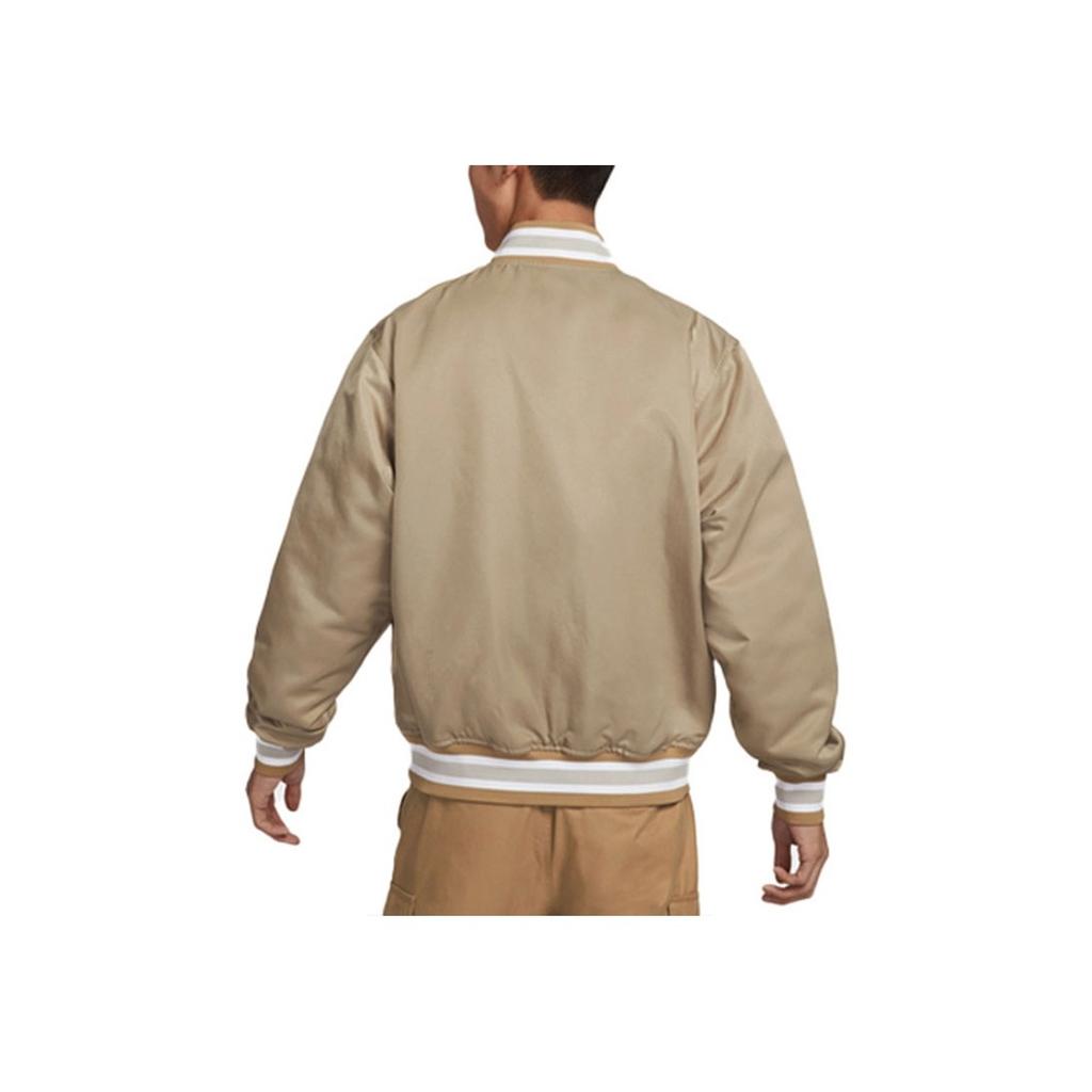 Nike Sportswear Authentics Dugout Jacket (Asia Sizing) Khaki/White Men Streetwear DX0659-247