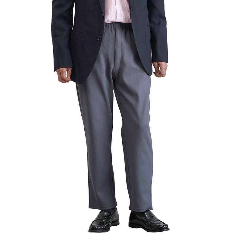 

[TC Mart] For men Not easy to pill Rubber replacement Karuraku Nobi Pants Inseam 65cm gray M men s gentleman present senior fashion 60s 70s 80s