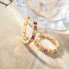 Colored Zirconia Stud Earrings - European & American High-End Ear Jewelry and Ear Cuffs for Women