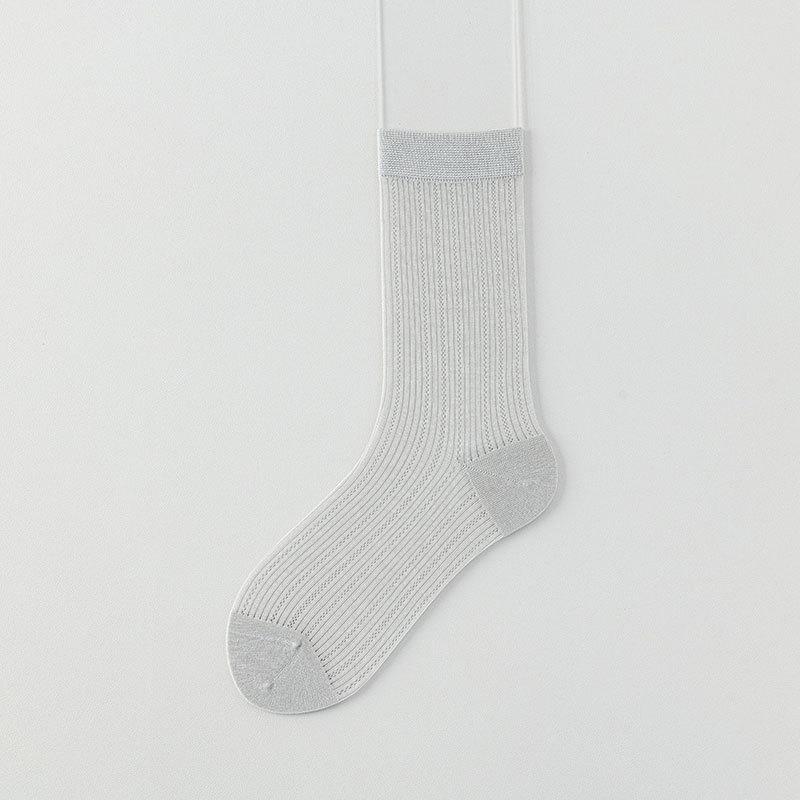 Female Summer Thin Moisture Absorbing Sweat Net Breathable Month In The Tube Stack Socks