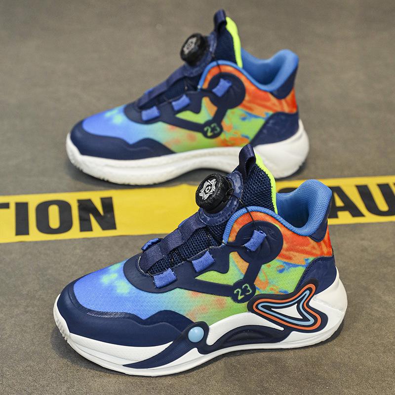 Children's basketball shoes Boys 2025 spring and summer new mesh breathable girls' sports shoes wear-resistant practical non-slip sneakers