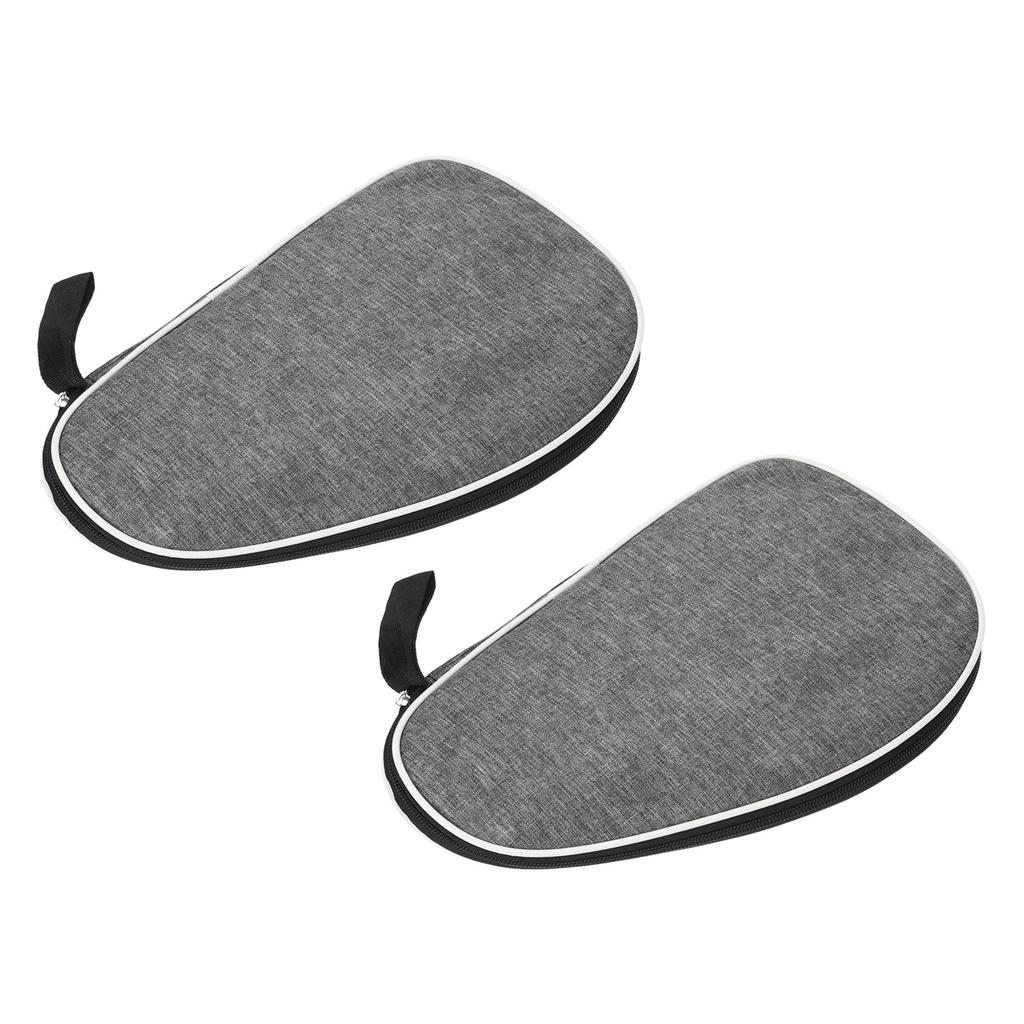 M METERXITY 2-Piece Ping Pong Paddle Cover - Shell-Shaped Table Tennis Racket Case Bag for Storage and Organization, Gray