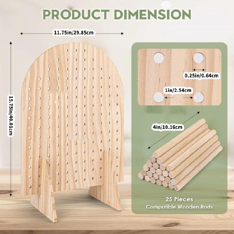 Double Sided Wood Jewelry Display Stand Stylish Wood Display Rack Table Organization Stand For Earrings And Small Items