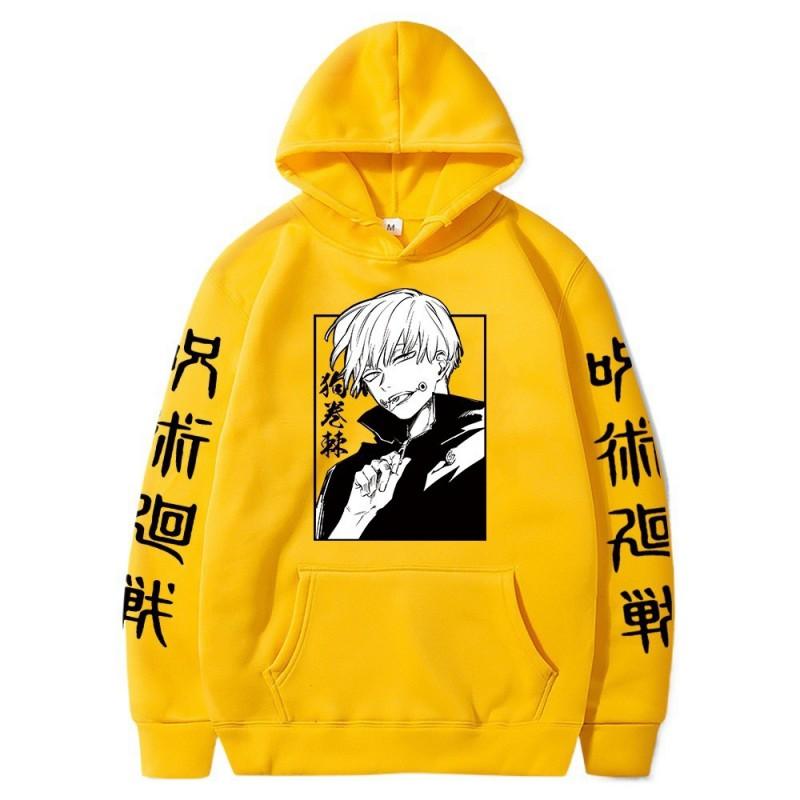 Jujutsu Kaisen Anime Hoodie Unisex Long Sleeve Pullover Sweatshirt Print Casual Streetwear