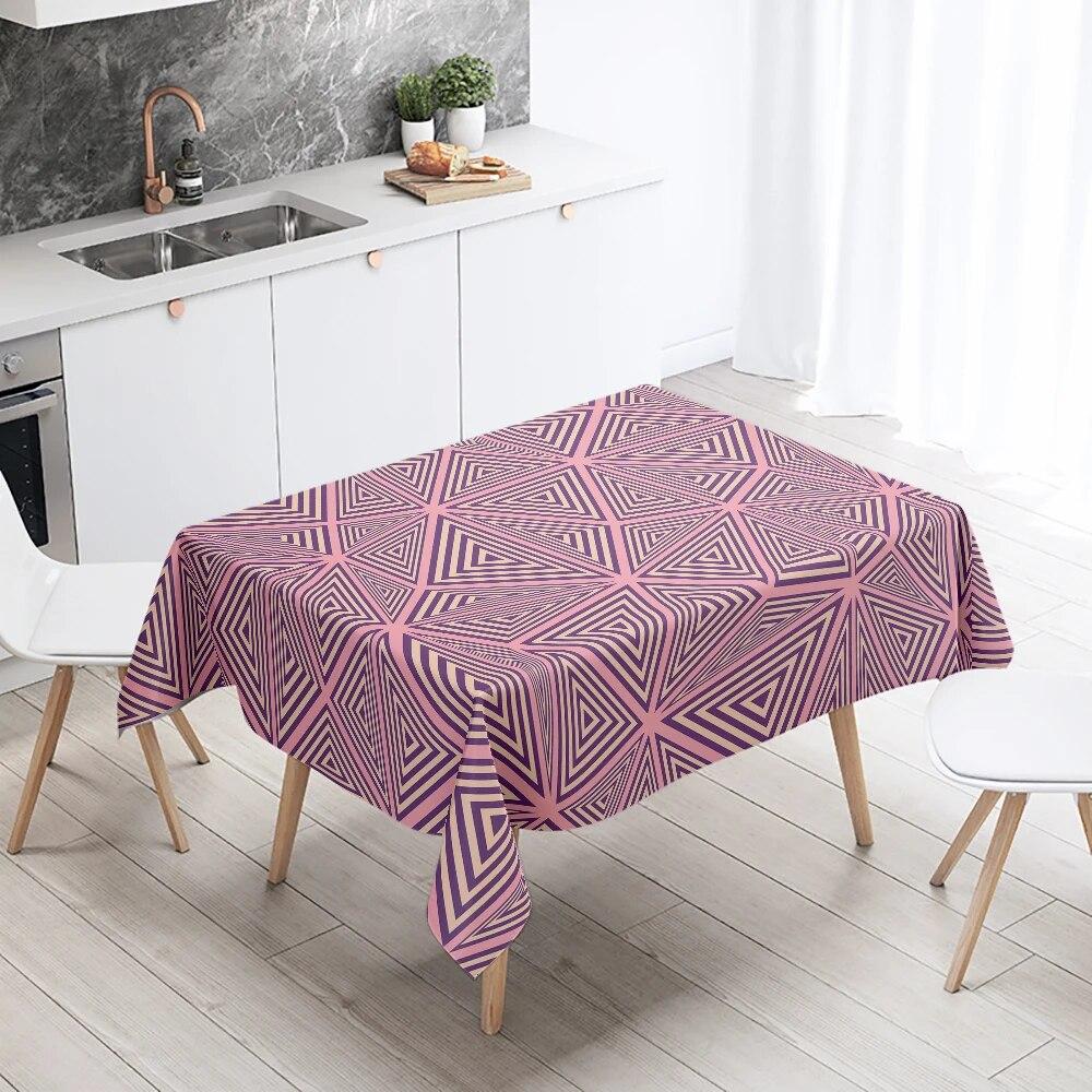 Boho Geometric Tablecloth Waterproof Rectangular  Wedding Party Restaurant Table Banquet Decor Kitchen Home