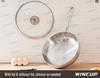 316 Stainless Steel Non-Stick Wok, Flat Bottom, Induction Compatible, Deepened Stir-Fry Pan