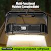 Portable Rechargeable Lanterns With Power Bank/with Magnetic Base Handle Outdoor Solar Hook Light For Emergency Outdoor Camping