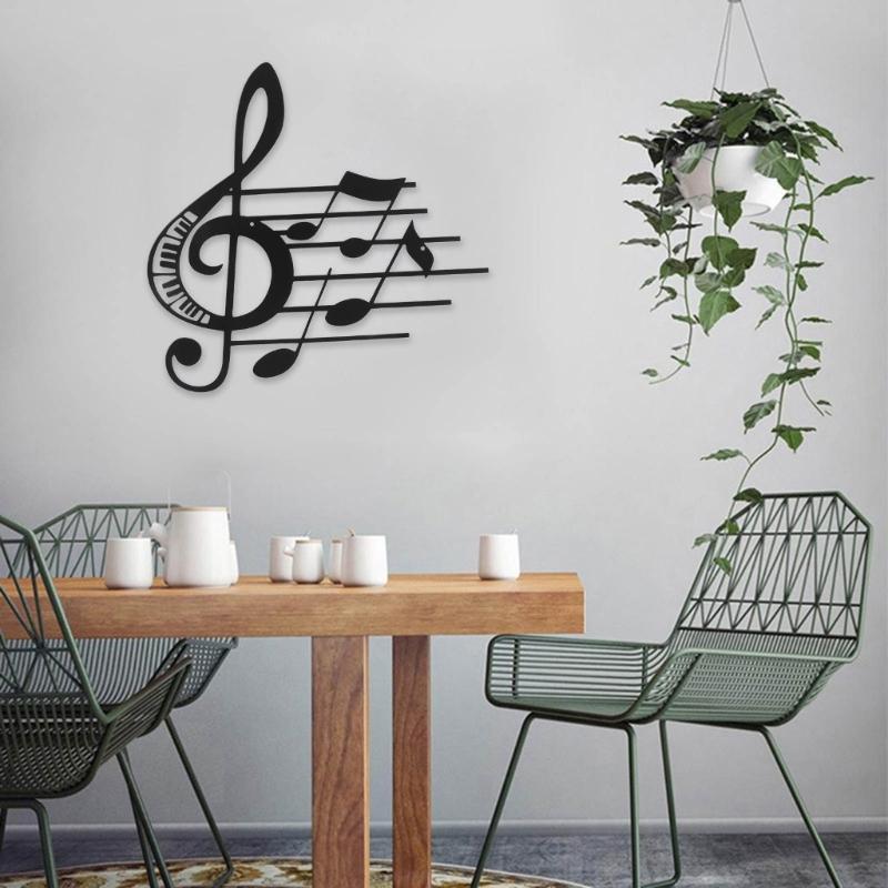Music Notes Wall Decor Metal Music Notes Wall Music Theme Note Decor Hanging Sign Wall Hanger for Home Living Room Art