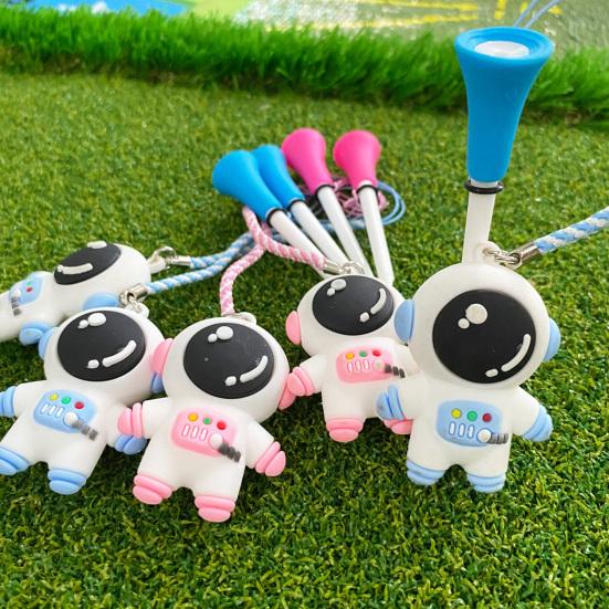 Golfové odpaliště s poutkem Kreslený design astronauta Kompaktní design Přenosné Proti ztrátě Závěs na golfová odpaliště Příslušenství