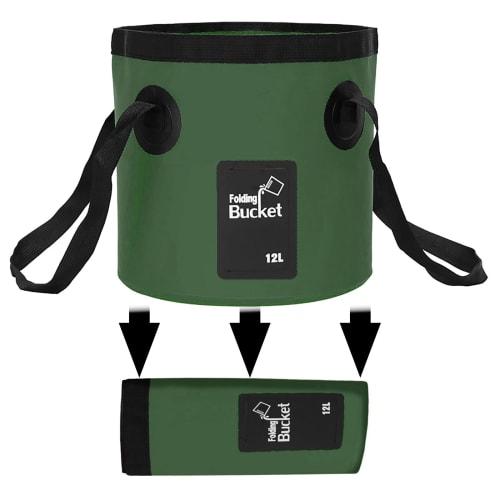 Foldable Bucket, Large Capacity 12L/20L Bucket for Fishing, Daily Use, Cleaning, Laundry, Travel, Outdoor Activities, Car Wash, Multifunctional, Compa
