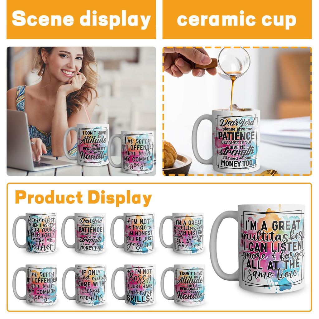 Creative New Ceramic Kitchen Fun Black Coffee Cup
