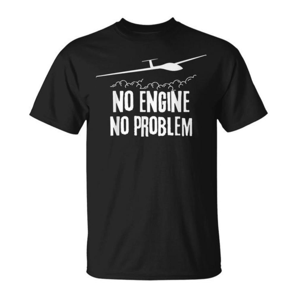 Women's Men Aviation Humorous No Engine Glider T Shirt Tee Summer Streetwear Casual Trendy Oversized