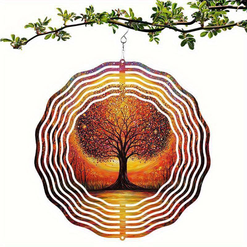 10 Inch Hanging Wind Spinner with 360 Degree Hook for Balcony Garden Decor Spring Summer Outdoor DecorationMetal Wind Chimes for Home Decor