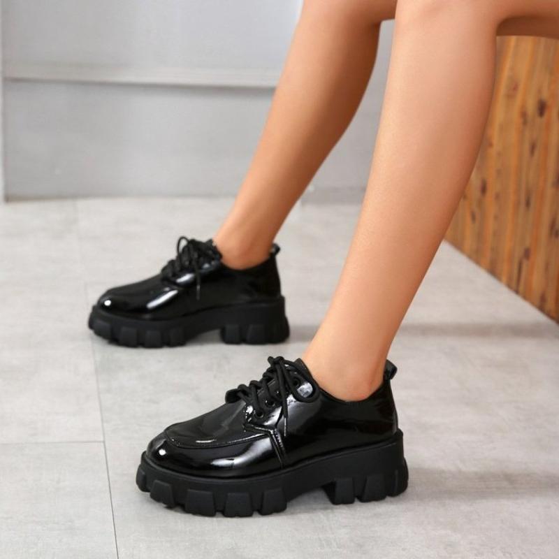 Mumoresip Solid Black Kid Shoes Autumn Pu Unisex Shoes British Style Children Shoes Girls And Boys For Show Casual School Shoes