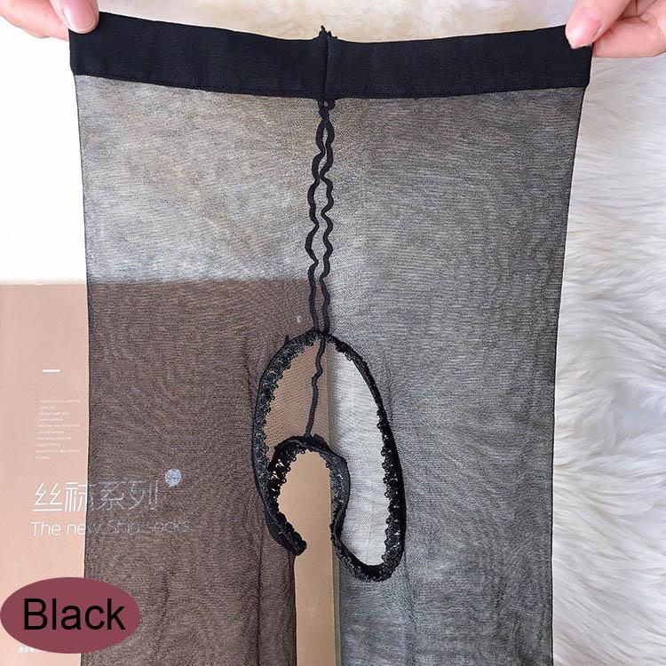 NEW Women  See Through Crotchless Pantyhose Ultrathin Transparent Open Crotch Tights Medias 1 Line Crotch Invisible Stockings