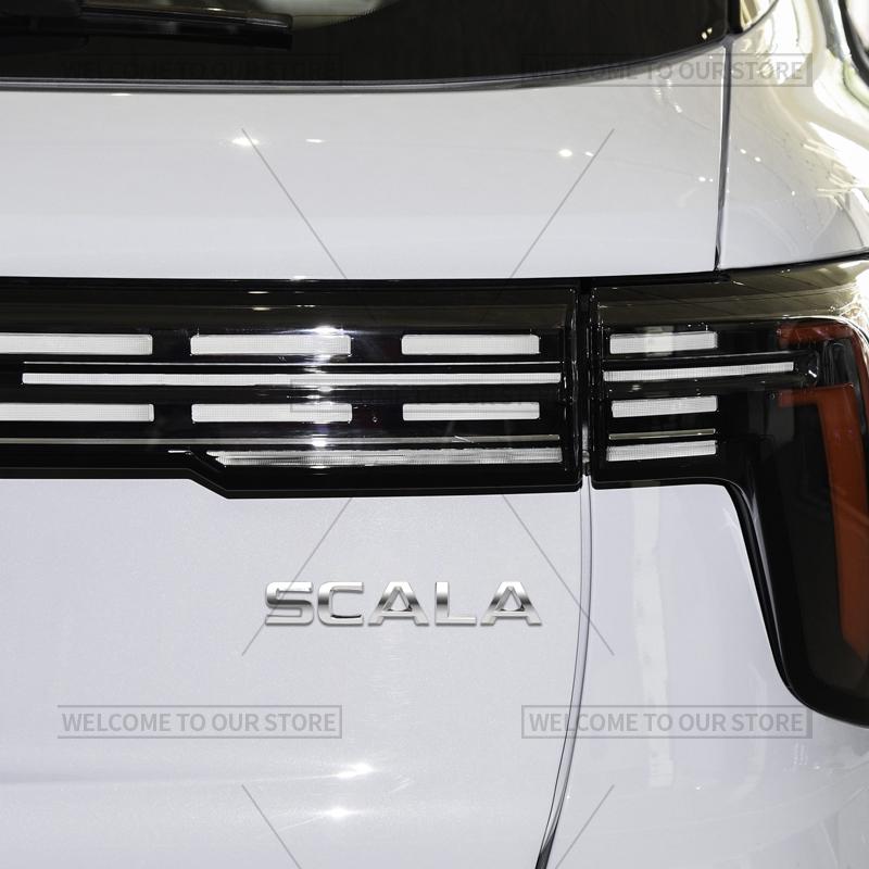 3D SCALA Car Styling For Scala Letter Emblem Sport Line VRS Monte Carlo Badge Metal Stickers Rear Trunk Decals Auto Accessories