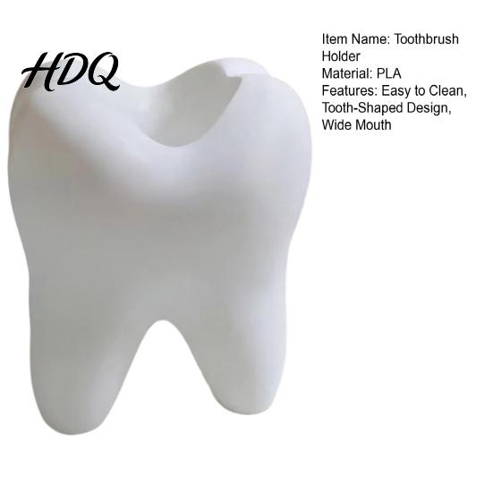 Pen Holder Toothbrush Holder 3D Printed Tooth Shape Storage Organizer Wide Shaped