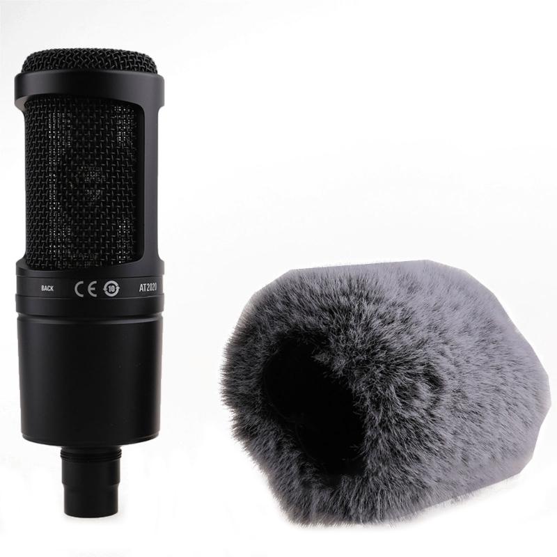 Universal Microphone Outdoor Artificial Furry Windscreen Fur Windshield Wind Muff for AT2020 Condenser Microphone