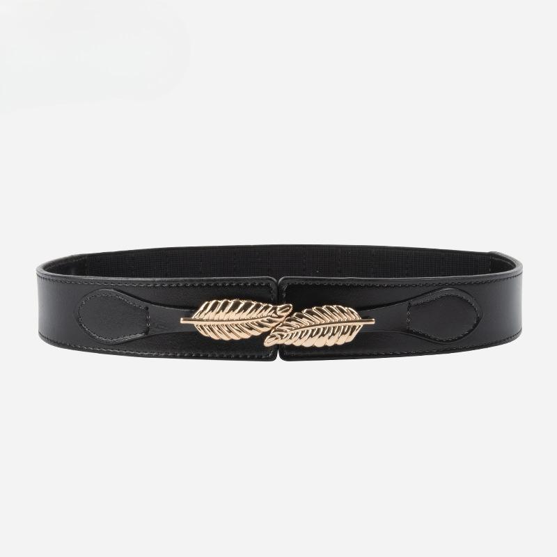 Ladies' Leather Belt with High-end and Fashionable Waist Cinching, Slimming Effect, Paired with A Coat and Waist Cinching Leather for Women