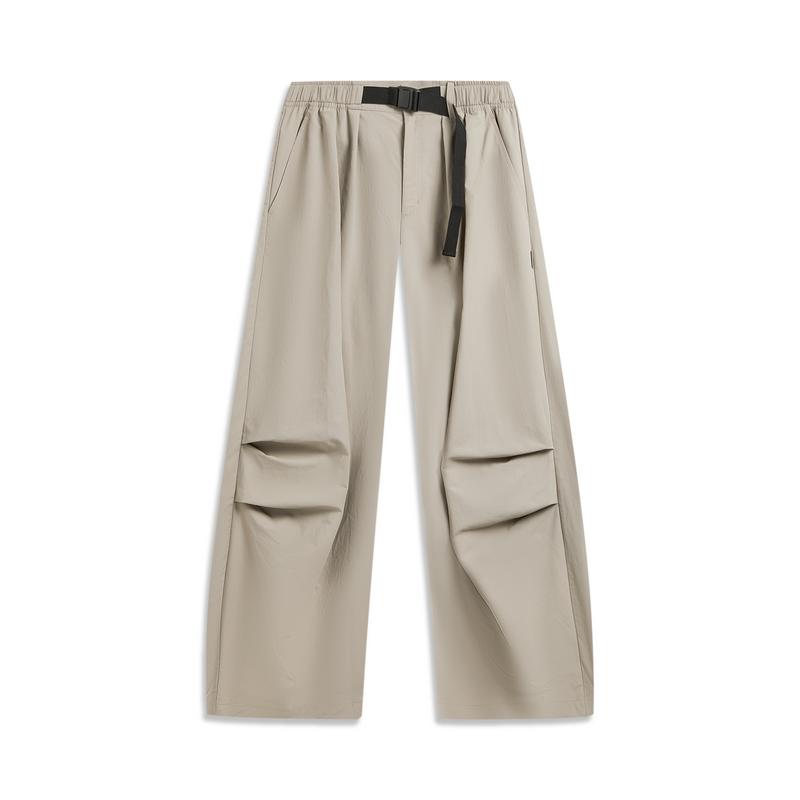 Li Ning Outdoor CF Водонепроницаемые Свободные Прямые Брюки-Шары Мужские Коричневый Серый AYKW107-1 S