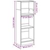 VidaXL Bookcase Sonoma Oak 40x24x109 Cm Engineered Wood, Bookshelf, Book Holder, Book Support, Cabinet 857776
