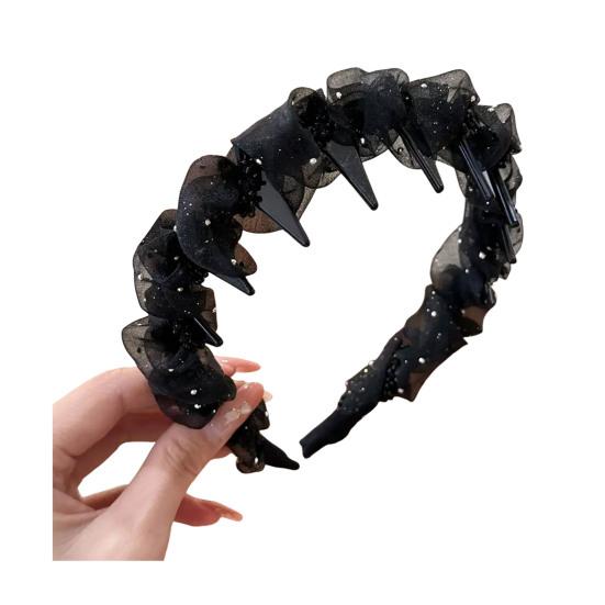 Summer Hair Hoop Beads Twist Decor Headband Anti-slip Teeth Face