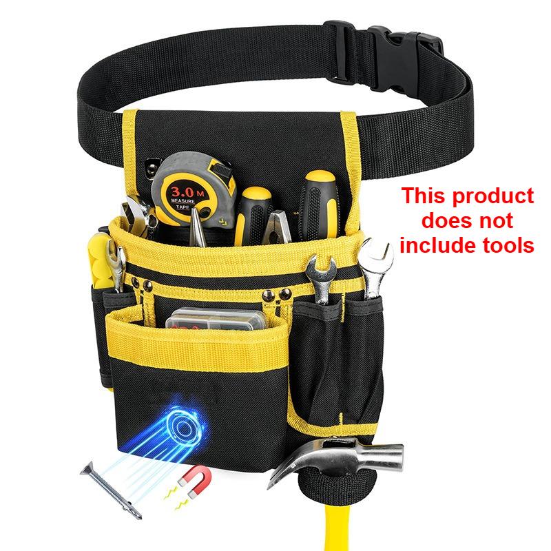

Tool Waist Bag Portable Electrician Toolkit Magnetic Hardware Repair Heavy Duty Tools Belt Multi-functional Tools Organizer