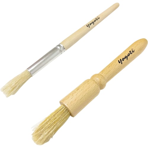 YOGOTI Coffee Mill Brush, Cleaning Brush, Espresso Mill Brush, Cleaning Brush for Coffee Grinder, Wooden Brush, Set of 2