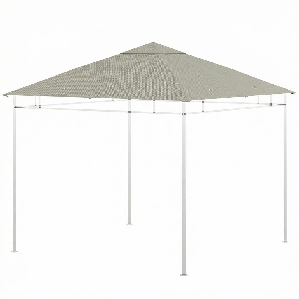 Replacement Gazebo Canopy, Polyester, 3 x 3 m, 180 g/m2, Grey