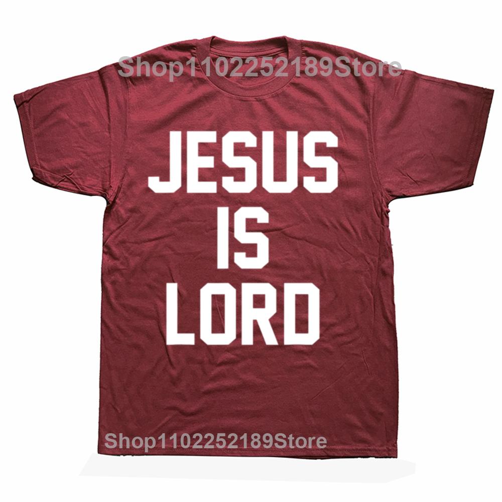 Funny Jesus Is Lord Christian Faith Trust in God Christ Tshirt Men Womens Casual Oversized Tshirts Mens 100 Cotton T Shirt