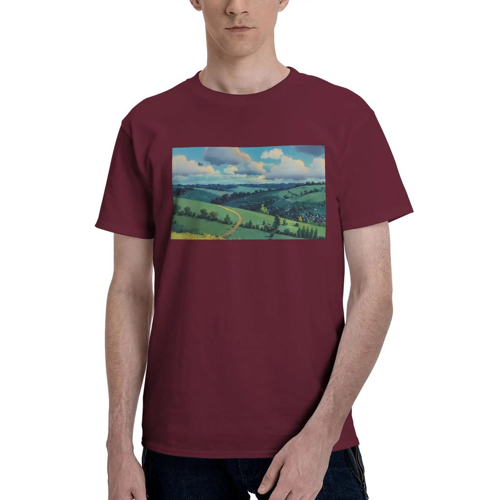 Laputa castle in the sky Men TShirt Plus Size T Shirts Mens ONeck Cotton Tees Short Summer Male