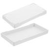 2pcs Melamine Tray White Rectangle Food Serving Plate Reusable Snack Fruit Home Party Kitchen Gadget Dessert Plates Long