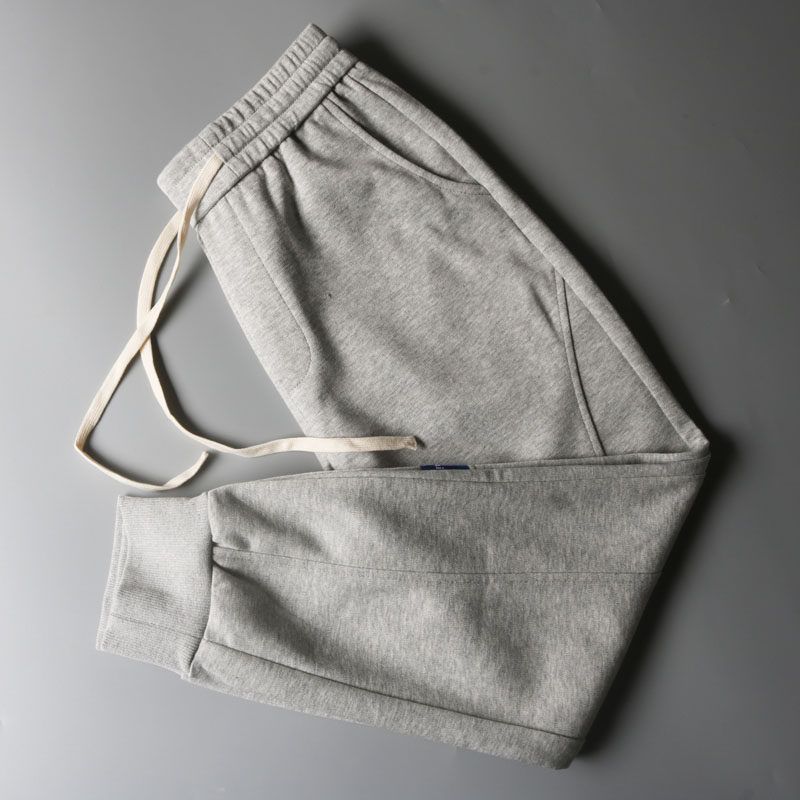 Clearance Export Surplus Gray Sweatpants for Men, Korean Style Trendy Brand, Loose Fit Jogger Pants, Casual Harem Pants for Spring and Autumn