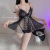 Nostalgic Plus Size Transparent Lace Suspender Nightdress