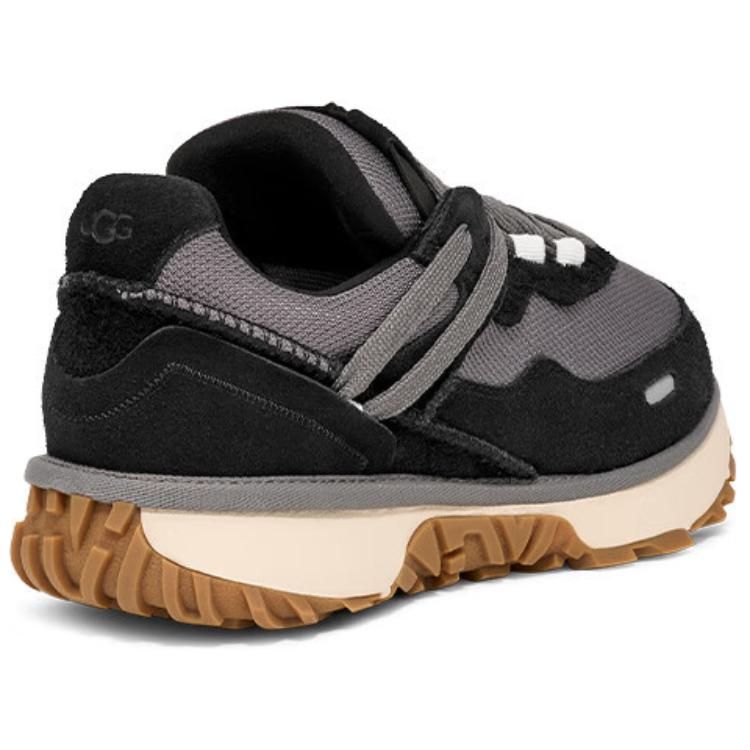 UGG Retrofi Fabric Cow Split Leather Fashion Comfortable Versatile Trendy Vintage Slip Resistant Wear Resistant Low Top Casual Shoes 1167491-BLK