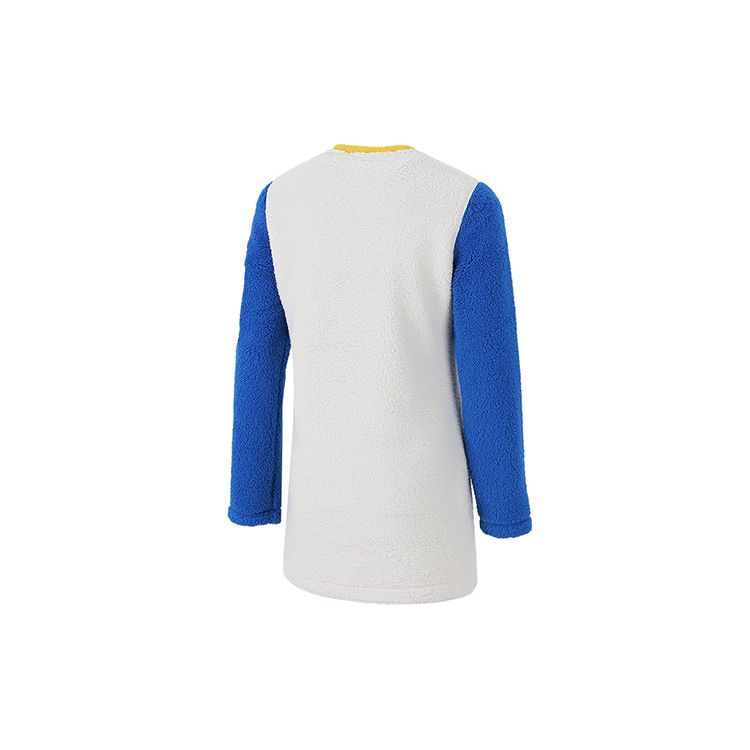 Puma Paisley W Sherpa Dress Casual Imitation Lamb Wool Long Sleeve Dress Light Gray Women dress 534986-05