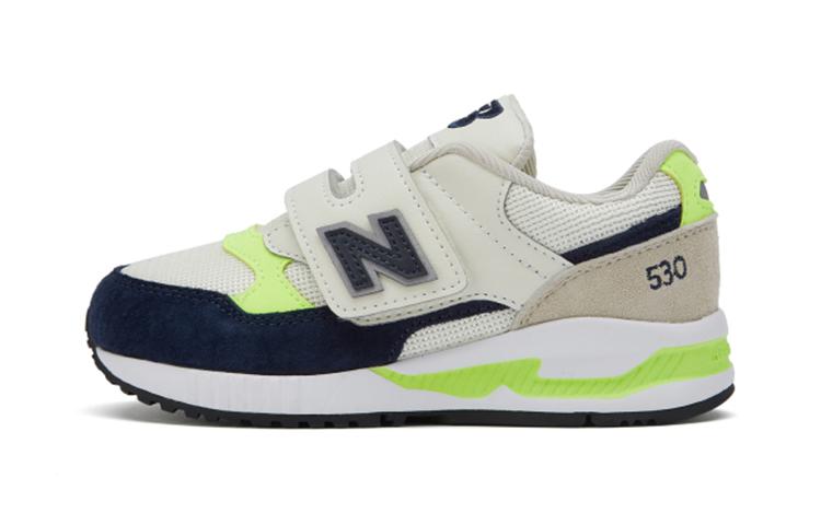 

New Balance Cushioning Abrasion Resistant Breathable Low top Running Shoes Beige Blue Green Children Aged 3 7 Years Old KV530SIP 28