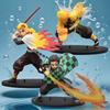 Demon Slayer Anime Figürü Tanjirou Agatsuma Zenitsu Kyoujurou Anime Model Aksiyon Figürü PVC koleksiyon Oyuncak Çocuklar İçin Hediye