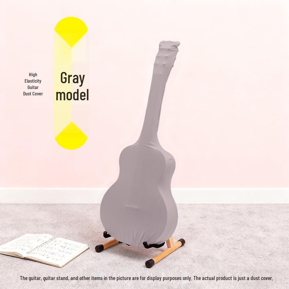 

Guitar Dust Protection Elastic Cover for Acoustic, Electric, and Classical Guitars Universal for Folk/Classical/Electric Guitar серый