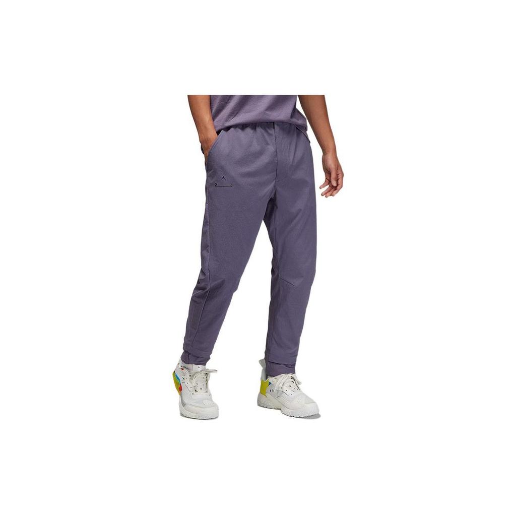 Jordan Small Logo Print Tapered Fit Mid-Rise Joggers Men Bottoms Purple DR2739-553