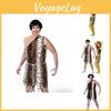 Stylish Premium Tribal Caveman Outfit For Couples Featuring Tiger Skin Pattern