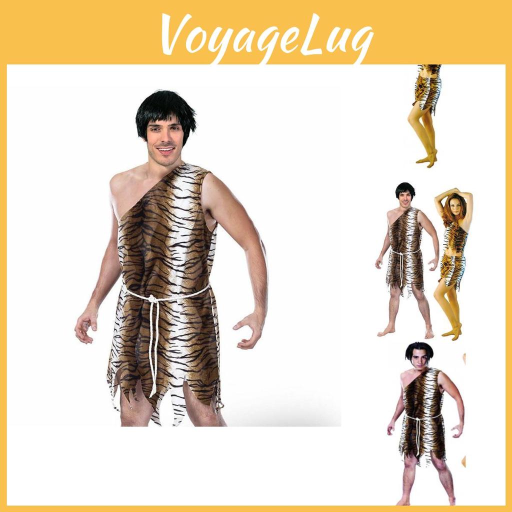 Eye-catching High-end Adult Caveman Outfit With Tiger Stripe For Themed Events