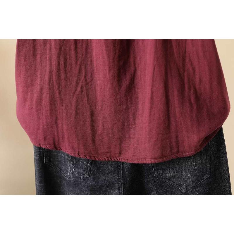 Double Layer Cotton Short Sleeved Shirt Women's Loose Sun Protection Design Niche Jacket Pure Cotton Loose Versatile Top Blouses & Shirts