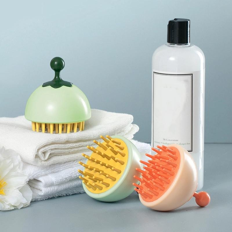 Silicone Scalp Massager Comb – Shampoo and Cleansing Brush for Exfoliation and Acupoint Stimulation