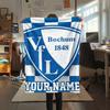 1PC Custom Name VFL Bochum Patterned Flannel Blanket Suitable For All Seasons for Home Decor Warmth and Comfort Gifts Holiday Present