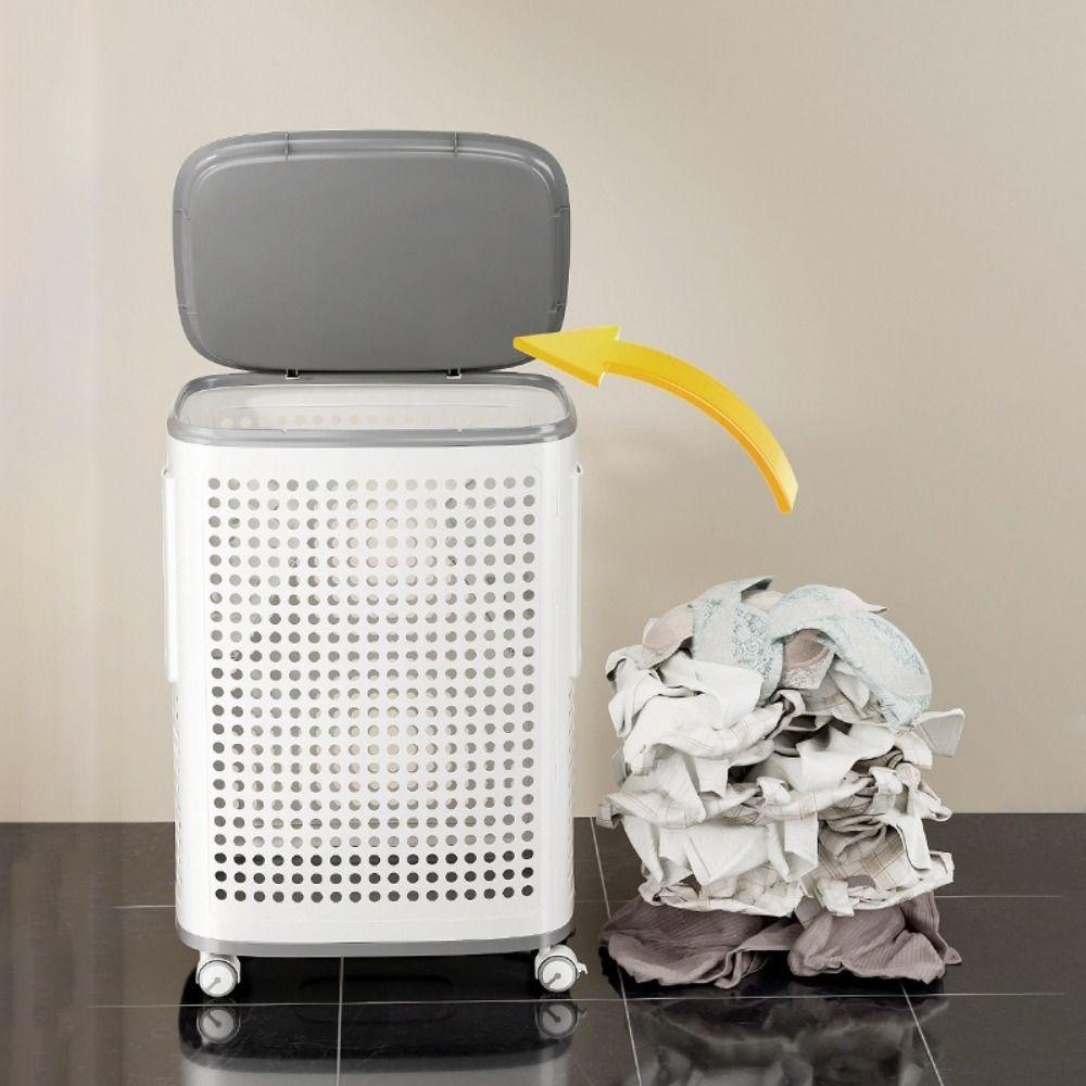 Stofdicht Uitgehold Wasmanden Plastic Rolbare Wasmand Speelgoed Opbergmand Slaapkamer