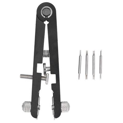 Uhren-Federsteg-Pinzette, V-förmige Zange, Stift-Armband-Entferner, Entfernungswerkzeug-Set für die Reparatur, Schwarz