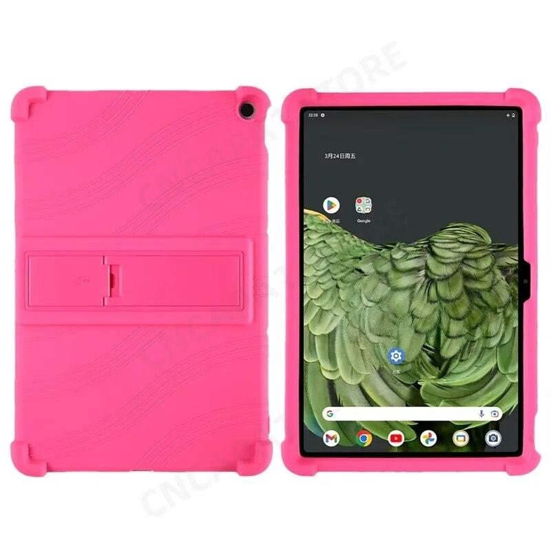 

Мягкий силиконовый чехол с 4 утолщенными уголками и подставкой для планшета Google Pixel, чехол 10,95 дюйма, противоударный защитный чехол для детей Pixel Tablet 10.95