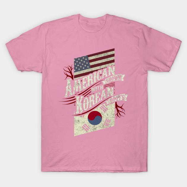 T Shirt Women American Grown With Korean Roots Harajuku Print Kawaii Tshirt Summer Short Sleeve Female T-Shirt Top Tee